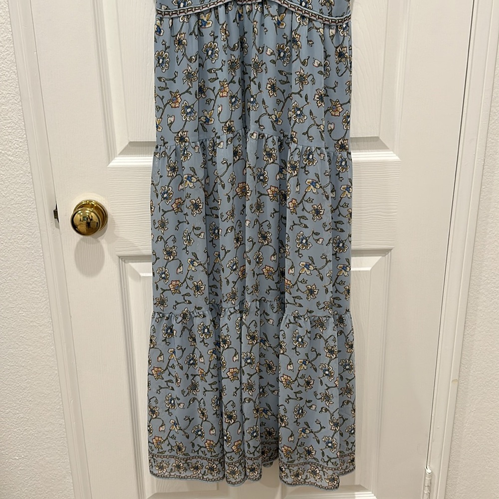 Max Studio Sleeveless Maxi Front Drape Floral Dress - Picture 4 of 11